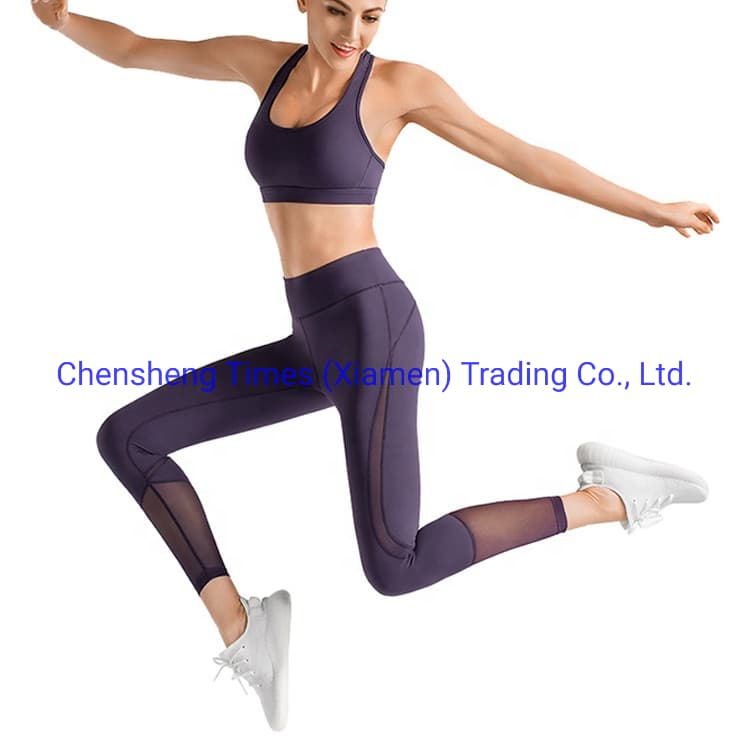 Fashionable Polyester Spandex Sex Women Mesh Legging Yoga Active for Sportswear