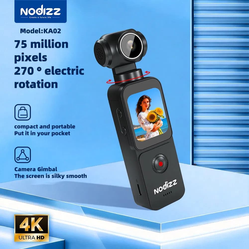 Ka02 4K Ultra HD Action Camera WiFi 270° Rotating Lens for Vlogging