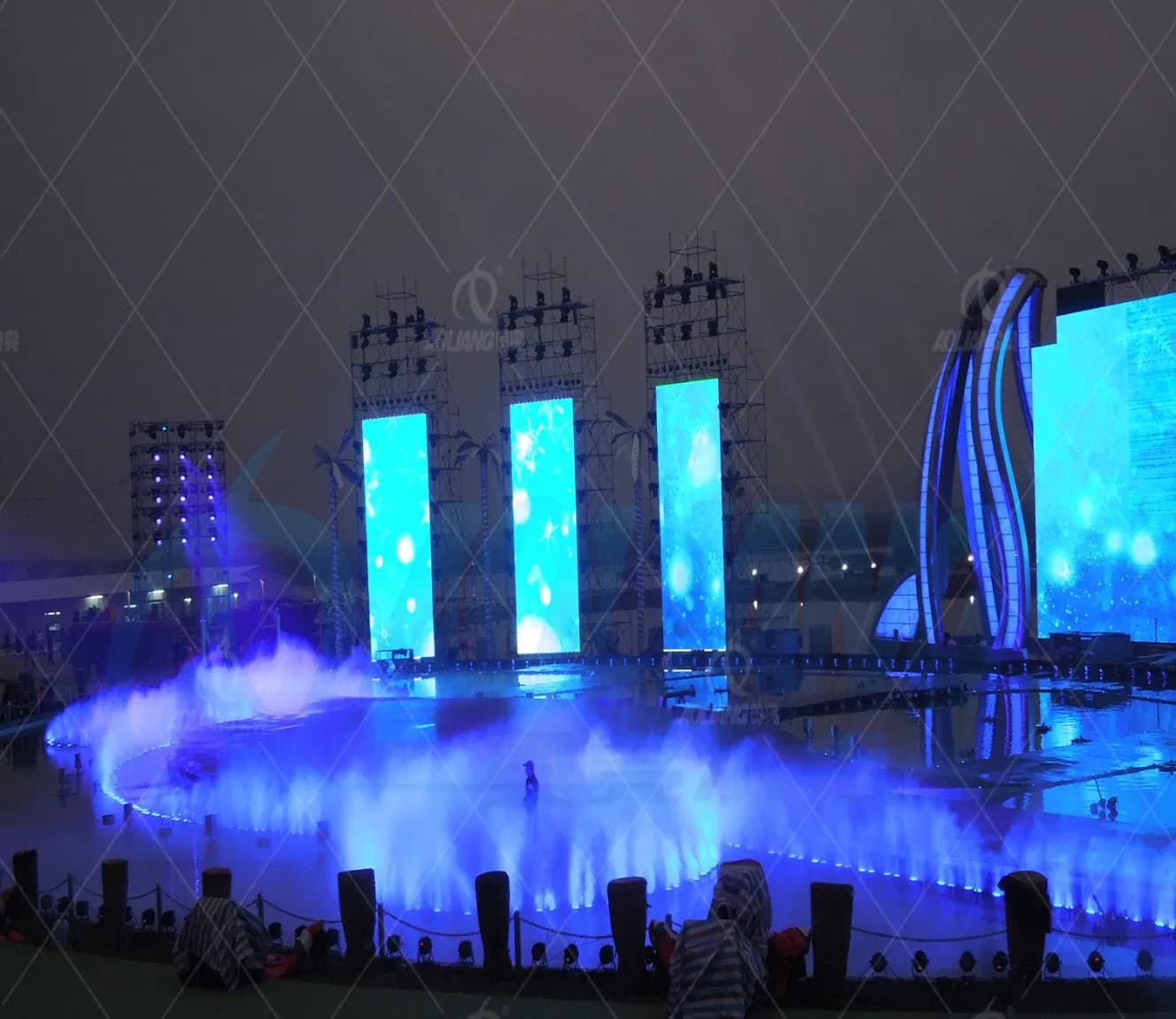 Cool Fog Water Mist Fountain Fog Fountain for Laser Show