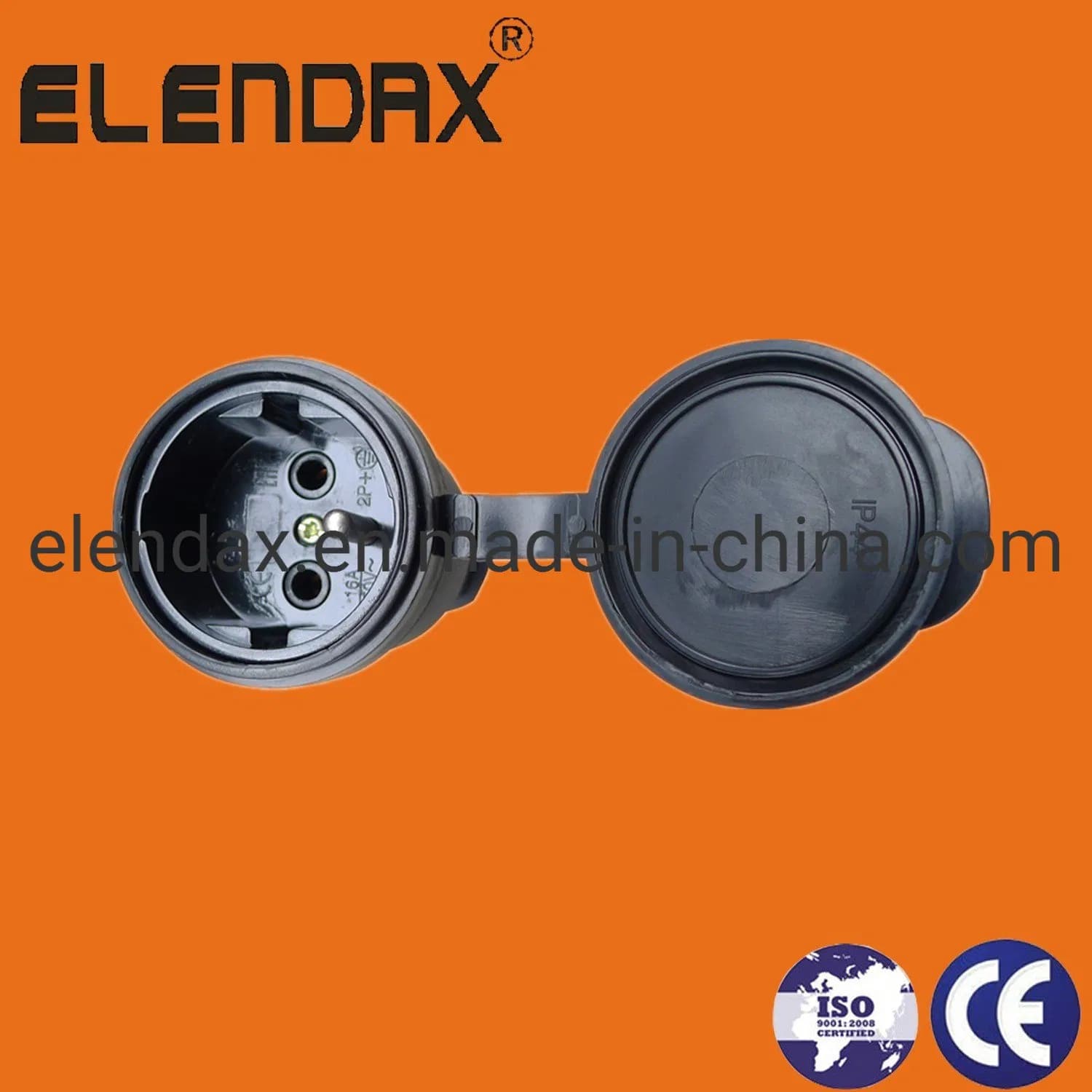 16A Schuko Socket 2 Pin +Earth Contact. Ce Approved (P6061F)