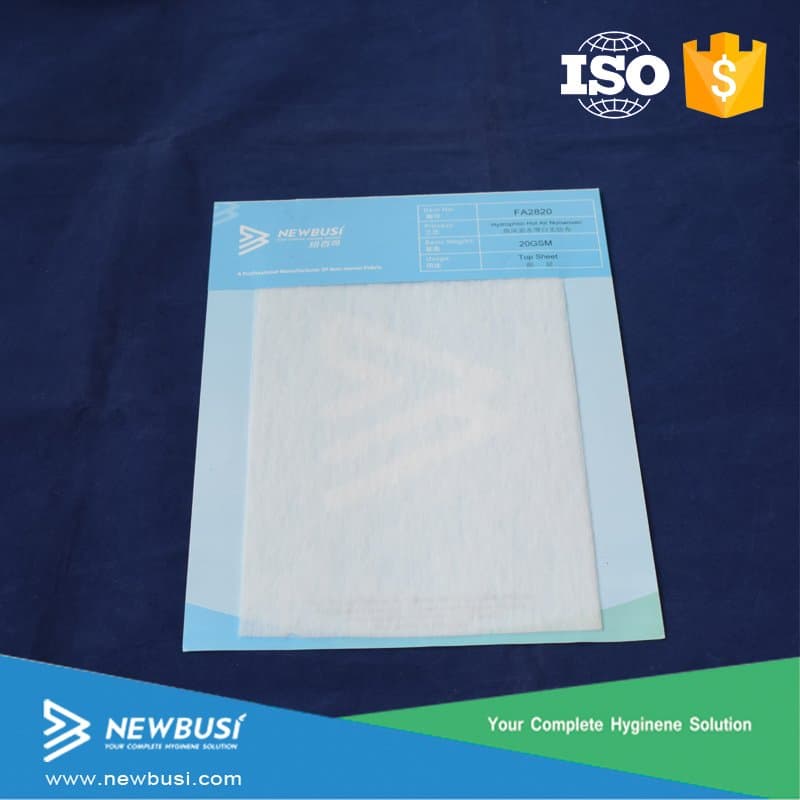 Weaker Hydrophilic Hot Air Through Nonwoven Fabric Topsheet for Sanitary Pads