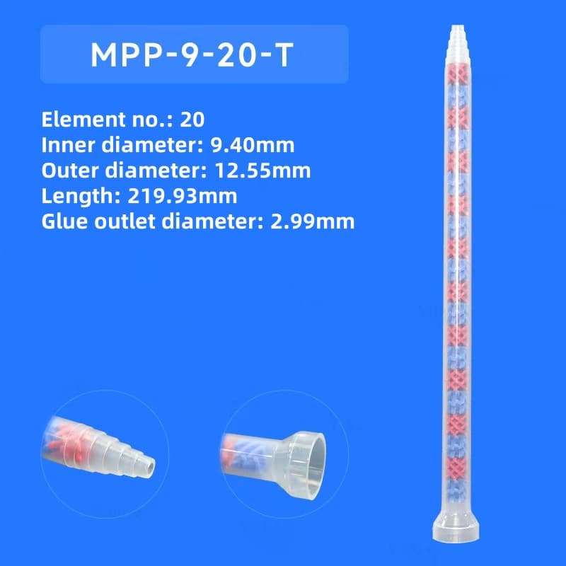 GSM9-20 Resin Static Mixer Mixing Nozzles for Duo Epoxies