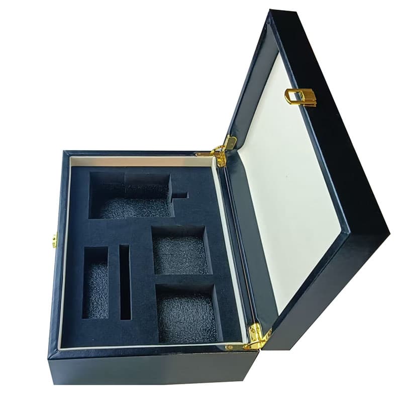 Custom Logo Real Estate Handover Luxury Leather Box for Property Document Storage