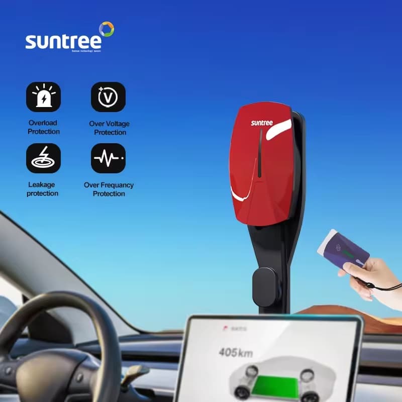 IP 65 Manufacturer 32A 7kw Electric Car Charger Station with Type2 EV Charging Plug