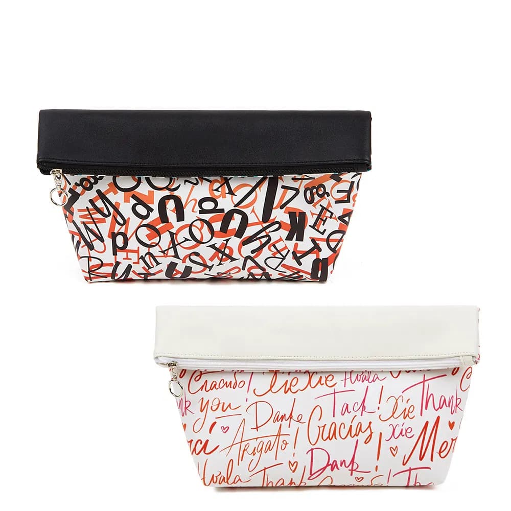 Custom Portable Travel Leather PU Waterproof Women's Toiletry Beauty Makeup Cosmetic Bag