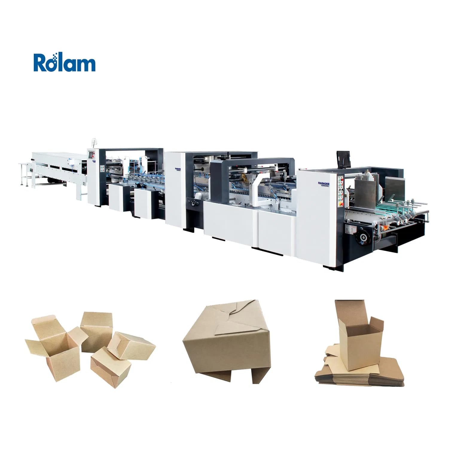 Used Kraft Paper Box Folding Carton Equipment Gluing Folder Gluer Machine (GK-1200AC)