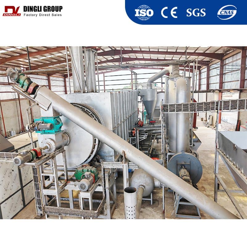 Low-Energy Continuous Cotton Stalk and Hemp Stalk Carbonization Machine Sawdust and Rice Husk Raw Material Biochar Production