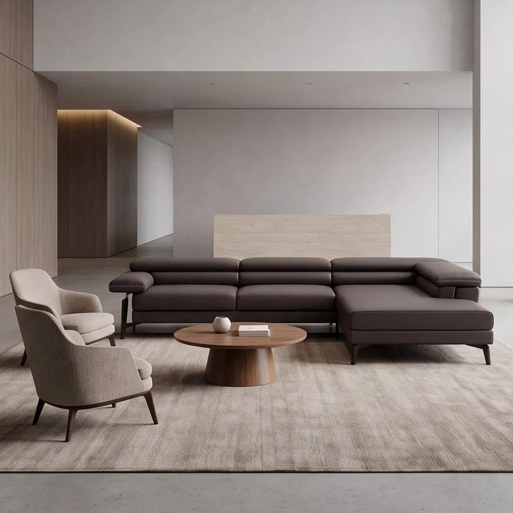 Wholesale Commercial Co-Working Space Waiting Couch Luxury Office Guest Visitor Executive Reception Sofa Wooden Office Corporate Lobby Rest Recliner Sofa