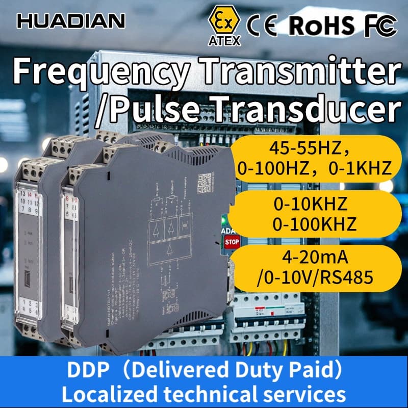 Frequency Transmitter Pulse Transmitter 4 20mA to Pulse Converter Ultra Low Frequency Transmitter kHz Transducer RS485 Sensor PNP