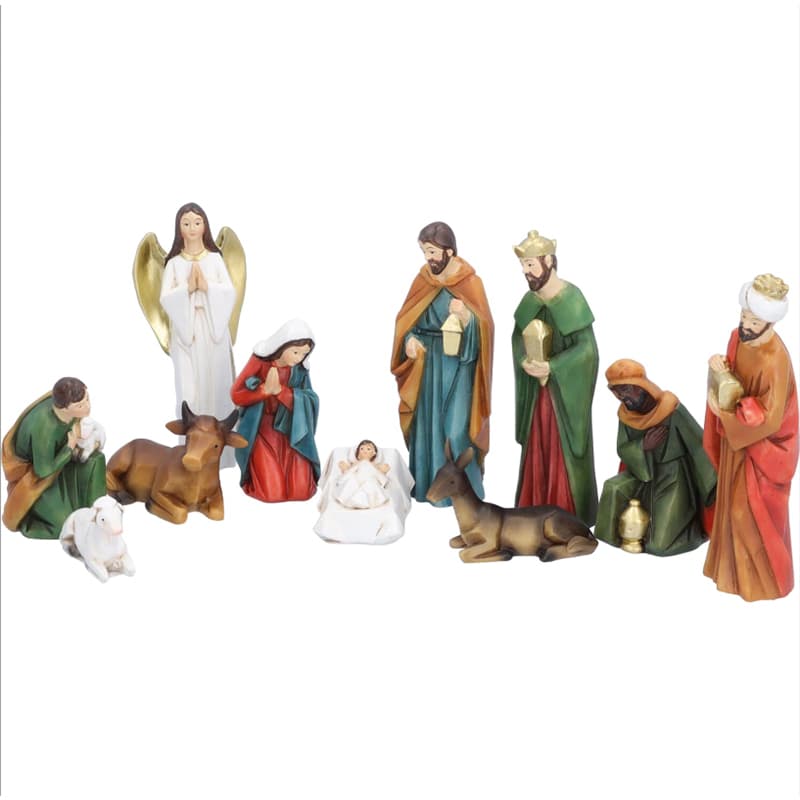 Nativity Set of 11 Figurines, Nativity Scene Resin Figurines