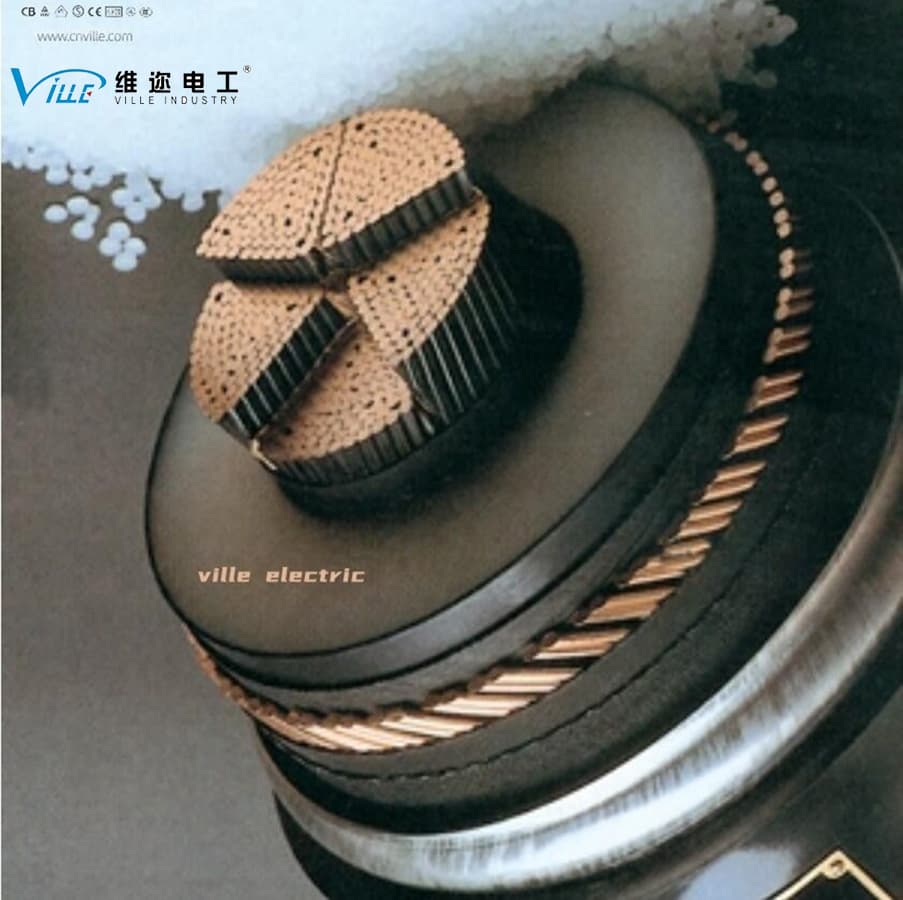 48/66kv Copper Conductor XLPE Insulated Corrugated Aluminum Sheath PVC Sheath Power Cable