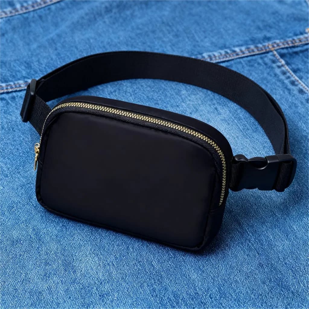 Fashion Running Waist Pack Women Custom Travel Sports Recycled Lightweight Small Custom Print Logo Polyester Nylon Waterproof Travel Belt Bag
