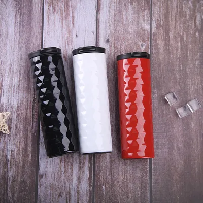Ins Popular Coffee Thermo Tumbler Scale Wave Stainless Steel Water Bottle