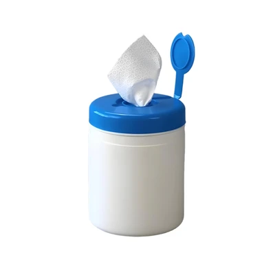 Canister Sanitizing Wet Wipes Manufacturer Biodegradable Bamboo Nonwoven Anti Bacterial Disinfecting Barrel Dry Wipes in Roll