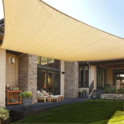 High-Quality Sustainable Triangular Sunshade Canopy for Outdoor Gardens, UV-Resistant Sunshade