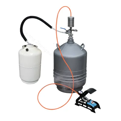 Foot Pump Transfer Liquid Nitrogen for 50mm Neck Diameter Container
