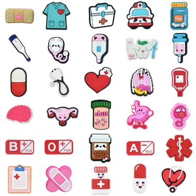 Vibrant PVC Rubber Charms for Stylish Nurse Clogs