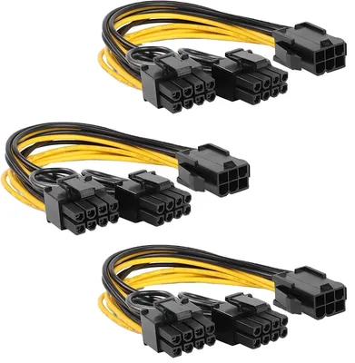 Graphics Card PCI Express Power Adapter GPU VGA Splitter Pcl-E 6 Pin to Dualpcle 8 Pin 6+2) Y Cable