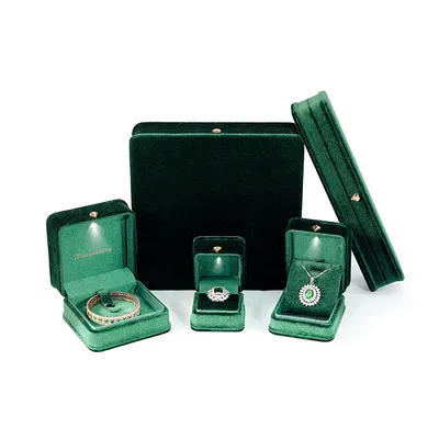 New Chinese-Style Dark Green Waist-Tied Jewelry Box—Available in Multiple Sizes and Customizable