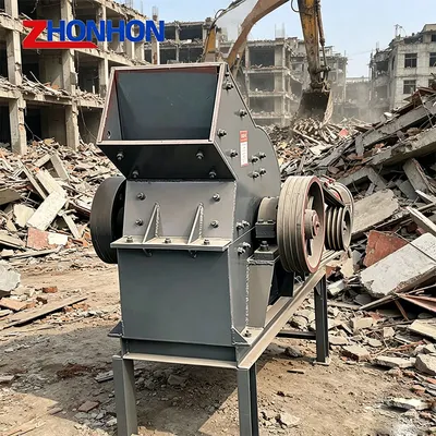 High Capacity 5-10 Tph Hammer Mill Crusher with Adjustable Discharge Size for Construction Stone Crushing Projects