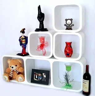 MDF Wooden Wall Cube Shelf Flaoting Shelf Home Decor (FY11058)