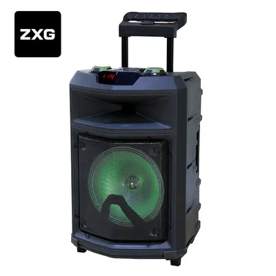 Powerful Moveable Stage Speaker Portable LED Battery Trolley Amplifier Mega Mini Wireless Microphone MP3 Player Bluetooth Audio Loud Speaker Outdoor Party