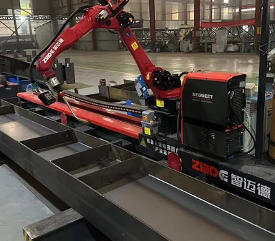Zmde Trend 6 Axis Automatic Robotic Arm Welding Robot for Metal Structure Intelligent Welding Robot for H-Beam T Beam Processing