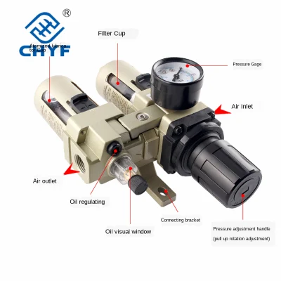 Air Source Processor, Two Connectors, Automatic Drainage, Two Connectors, Al + Af Oil Water Separator, Source Treatment Unit