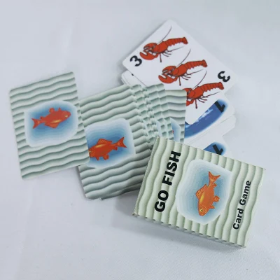Custom Logo Card Games Go Fish Printing Educational Flash Cards for Kids