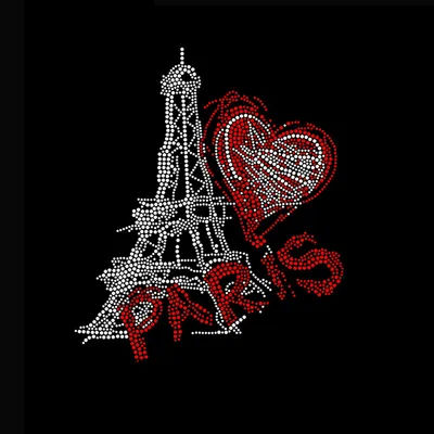 Wholesale Paris Eiffel Tower Custom Hotfix Strass Rhinestone
