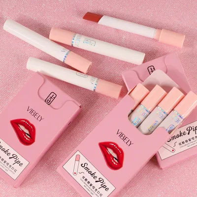 Non-Sticky Cup Soft Matte Long Lasting Waterproof Red Lip Makeup Lipstick Set
