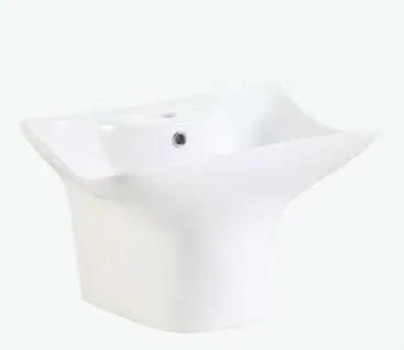 Popular Design Sanitaryware Ceramic Wall-Hung Half Pedestal Basin