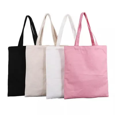 Eco-Friendly Reusable Canvas Cotton Tote Bag Printed Logo Factory Price Shopping Bag