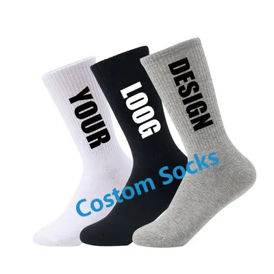 5% off Embroidery Custom Logo Cotton Sport Athletic Socks