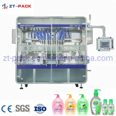 Automatic Alcohol Gel Hand Sanitizer Filling Capping Labeling Production Line Liquid Packing Machine Chemical Filling Machine
