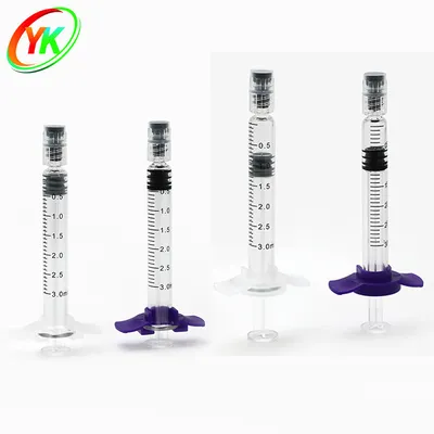 3ml Luer Lock Glass Syringe Measurement Marking with Backstop and Plunger