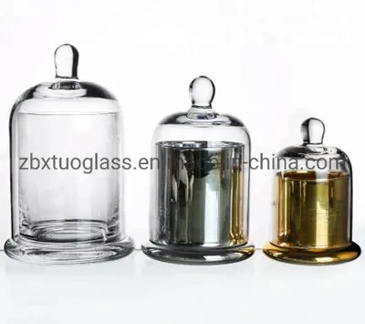 Dome Glass Candle Jar with Glass Lid