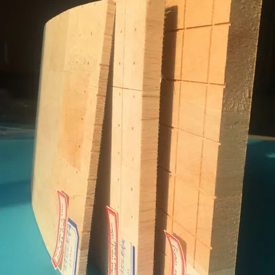 Grooved and Perforated Balsa Wood Panel