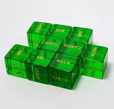 Custom Resin Sharp Edges Crystal Transparent Green Dice with Engraved UV Print Pattern Logo Board Game Accessories Craft Gifts