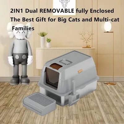 Premium Anticorrosive Stainless Steel Cat Litter Box for Easy Cleaning