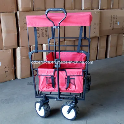 Factory Wholesale Folding Camping Wagon 200 Pound Capacity with Four Wheels