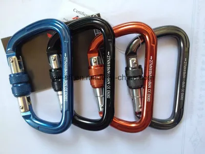 D-Shaped Screwlock Outdoor Gear Rock Climbing Safety Carabiner (C13)