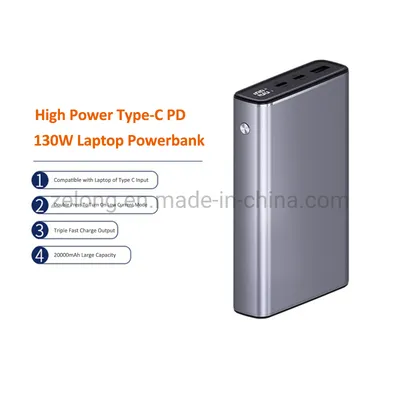 20000mAh USB C Pd 100W Fast Charging Portable Battery Pack Charger Laptop Power Bank for Mobile Phone Tablet Earbuds Smartwatch