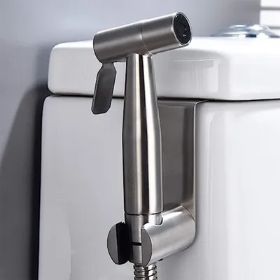 SUS304 Stainless Bidet Tool Less Hook Holder Toilet Sprayer Nail Free Installation Hanger Stainless Steel Hanger ABS Brushed