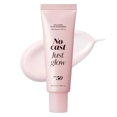 SPF 50 Protection Cream Sunscreen No Cast Just Glow Collagen Sunscreen