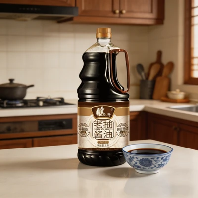 Authentic Shandong Dark Soy Sauce - High Quality, 1 9L Per Bottle