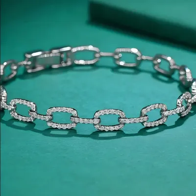 China Factory Chain Bracelet 18K White Lab Grown Diamond