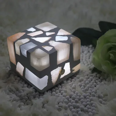 Modern Cement Table Lamp Decorative Mineral Night Light for Christmas