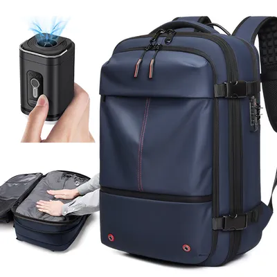 Durable Bag Multi-Compartment Anti-Theft Tsa Odour-Proof Backpack with Vacuum Compression System