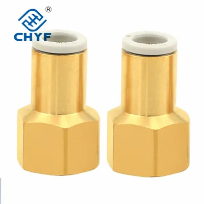 Airtac-Type Connector Pcf Female Threaded Straight Connector Kq2f/Kb2f6-01/02 8-01/02/03 Inner Wire Inner Tooth Connector